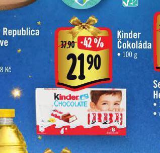 Albert Kinder čokoláda nabídka