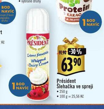 Albert Président šlehačka ve spreji nabídka
