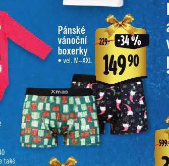 Albert Pánské vánoční boxerky nabídka
