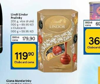 Tesco Lindt lindor pralinky nabídka