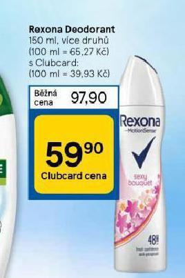 Tesco Rexona deodorant nabídka