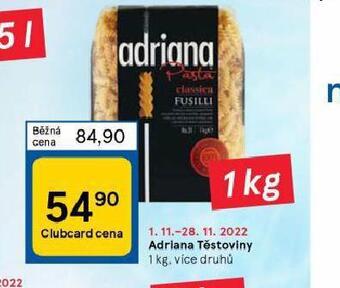 Tesco Adriana těstoviny nabídka
