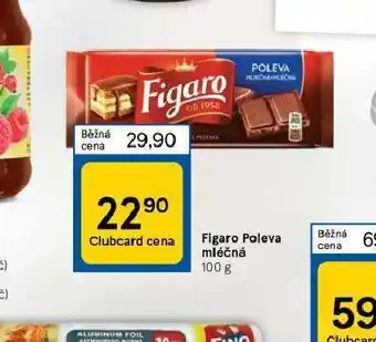 Tesco Figaro poleva mléčná nabídka