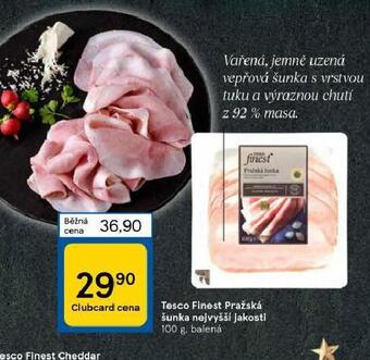 Tesco Pražská šunka nejvyšší jakosti nabídka