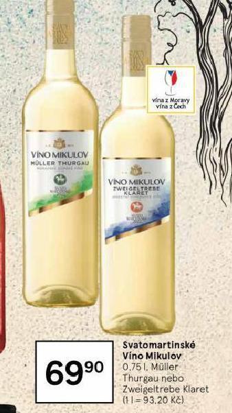 Tesco Svatomartinské víno mikulov nabídka