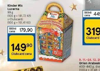 Tesco Kinder mix lucerna nabídka