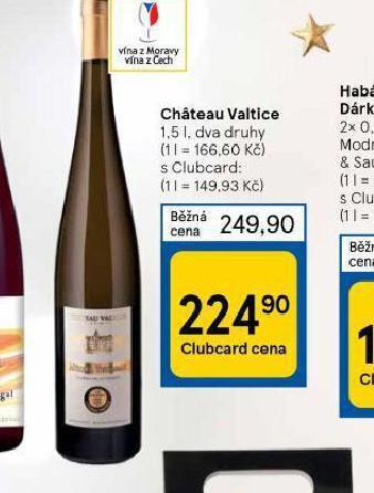 Tesco Chateau valtice nabídka