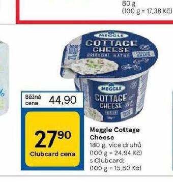 Tesco Meggle cottage cheese nabídka