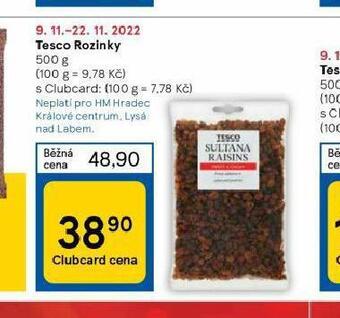 Tesco rozinky