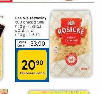 Tesco Rosické těstoviny nabídka