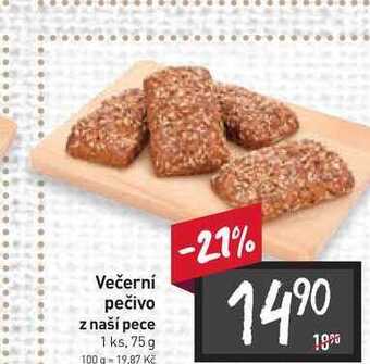 Billa Večerní pečivo z naší pece 1 ks, 75 g nabídka