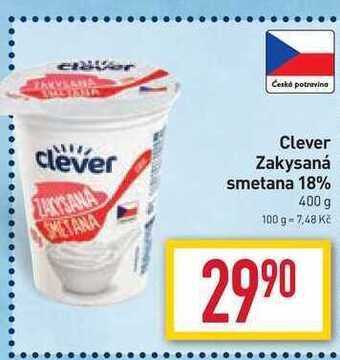 Billa Clever zakysaná smetana 18% 400 g nabídka