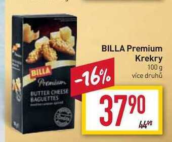 Billa Billa premium krekry 100 g nabídka