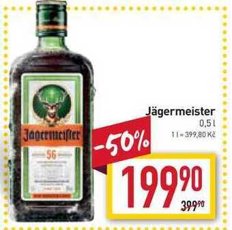 Billa Jägermeister 0,5l nabídka