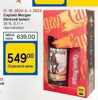 Tesco Captain morgan dárkové baleni 35 %, 0,71 + reproduktor nabídka