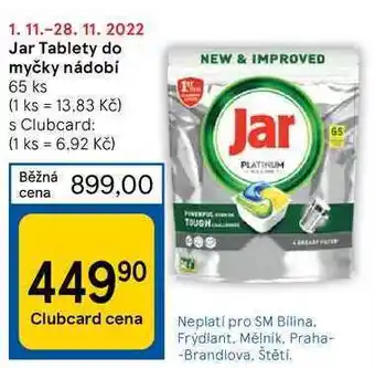 Tesco Jar tablety do myčky nádobí 65 ks nabídka