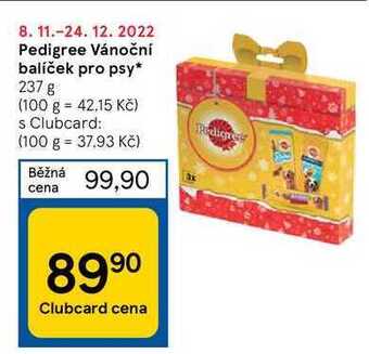 Tesco Pedigree vánoční balíček pro psy* 237 g nabídka