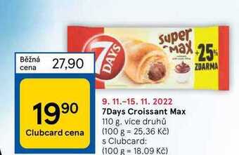 Tesco 7days croissant max 110 g nabídka