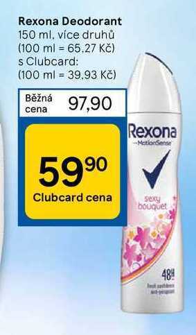 Tesco Rexona deodorant 150 ml nabídka