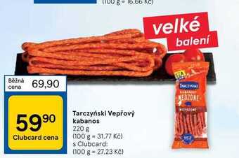 Tesco Tarczyński vepřový kabanos 220 g nabídka