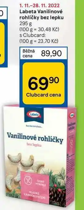 Labeta vanilinové rohlíčky bez lepku 295 g
