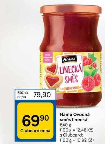 Tesco Hamé ovocná směs linecká 640 g nabídka
