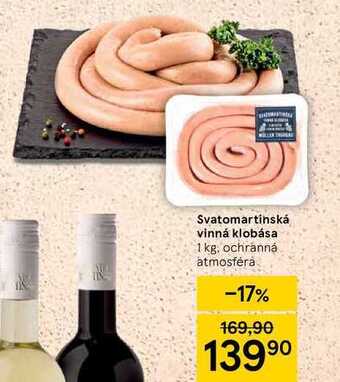 Tesco Svatomartinská vinná klobása 1 kg nabídka