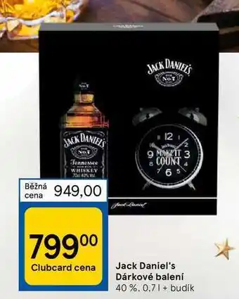 Tesco Jack daniel jack daniel's dárkové balení 40 %. 0,71 + budík nabídka