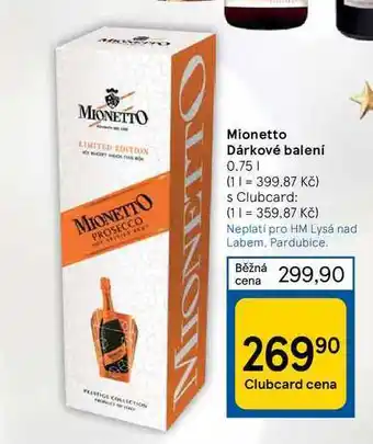 Tesco Mionetto dárkové balení 0.75 1 nabídka