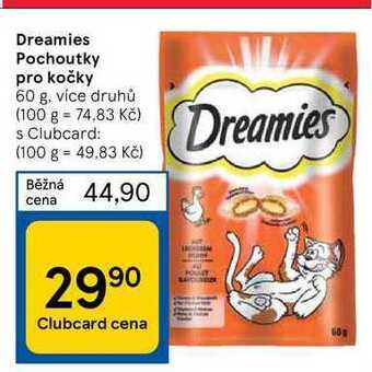Tesco Dreamies pochoutky pro kočky 60 g nabídka