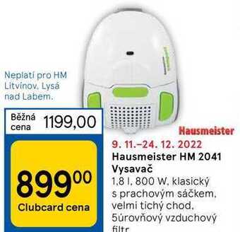 Tesco Hausmeister hm 2041 vysavač nabídka