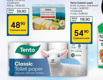 Tesco Tento toaletní papír 8 rolí, 3 vrstvy nabídka