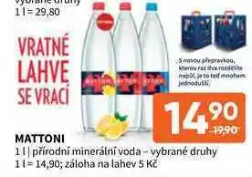 Terno Mattoni  1 l přírodní minerální voda nabídka
