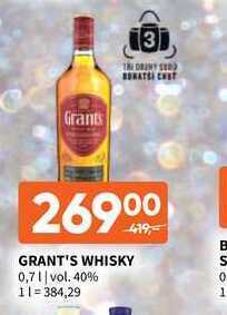 Terno Grant's whisky 0,7 l nabídka