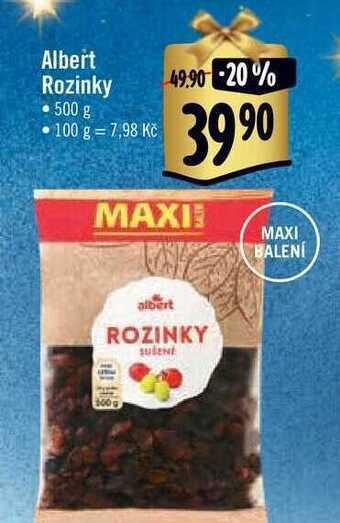 Albert Albert rozinky • 500 g nabídka