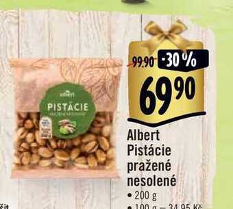 Albert Albert pistácie pražené nesolené • 200 g nabídka