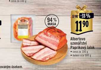 Albert Albertovo uzenářství paprikový lalok 100 g nabídka
