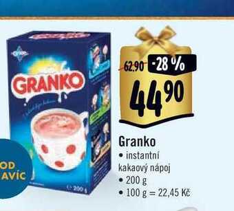 Albert Granko • instantní kakaový nápoj • 200 g nabídka