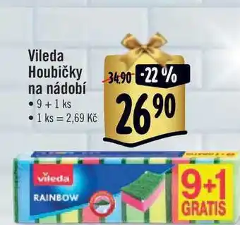 Albert Vileda houbičky na nádobí 9 + 1 ks nabídka