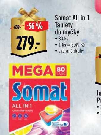 Albert Somat all in 1 tablety do myčky • 80 ks nabídka