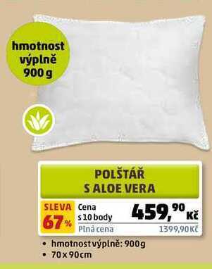 Penny Market Polštář s aloe vera nabídka
