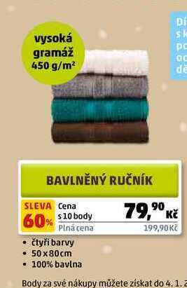 Penny Market Bavlněný ručník nabídka