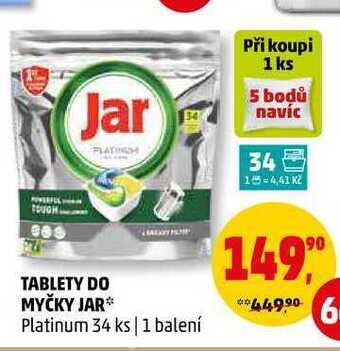 Penny Market Tablety do myčky jar platinum, 34 ks nabídka