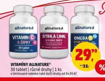 Penny Market Vitamíny allnature, 30 tablet nabídka