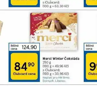 Tesco Merci winter čokoláda nabídka