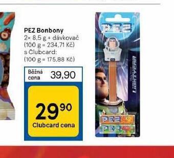 Tesco Pez bonbony nabídka