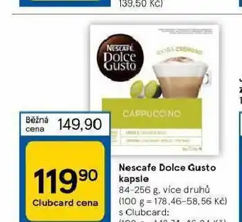 Tesco Kapsle dolce gusto nescafe nabídka