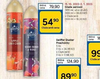Tesco Glade aerosol nabídka