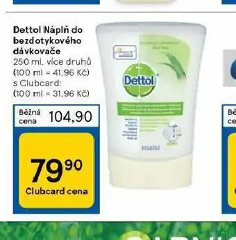 Tesco Dettol bezdotykový dávkovač mýdla a náplň nabídka