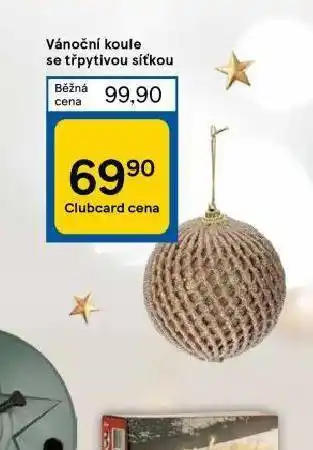 Tesco Vánoční koule se třpytivou síťkou nabídka